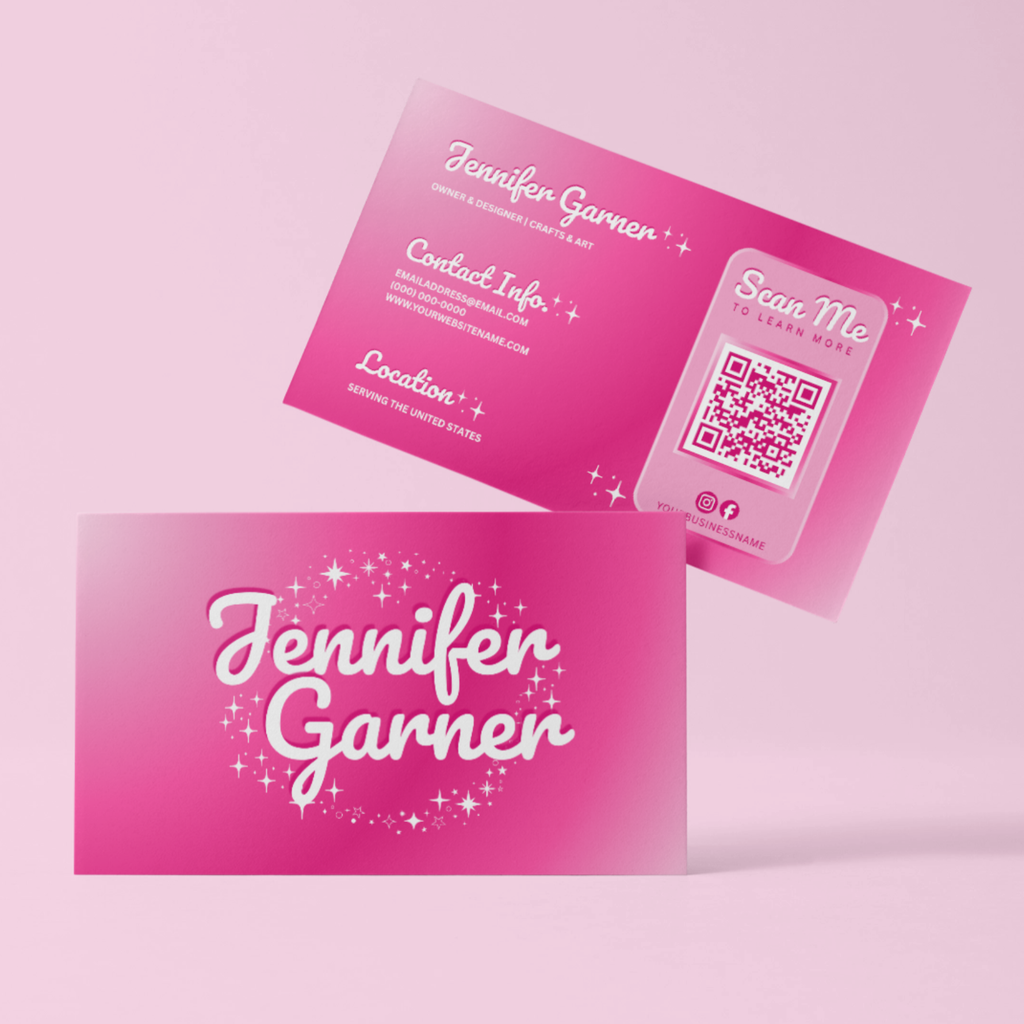 Business Card Template - Easy Edit in Canva - Jennifer Garner Theme 41126