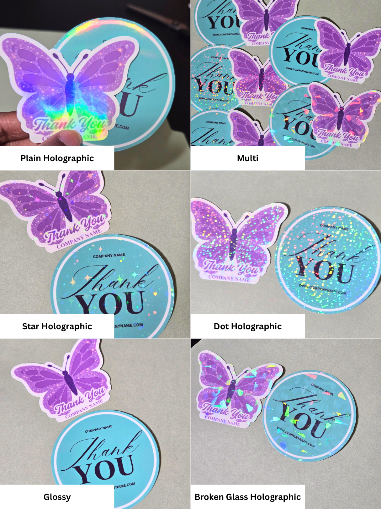 Custom Any Shape Stickers - 100 Individual Cut to Any Shape up to size 5 in.