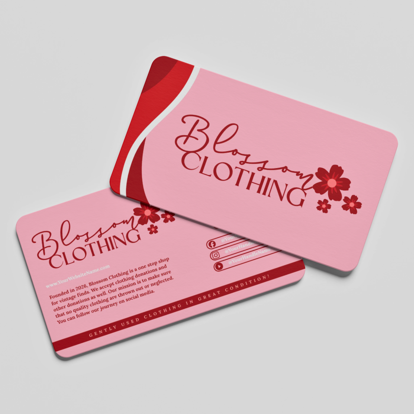 Business Card Template - Easy Edit in Canva - Blossom Clothing Theme 41126