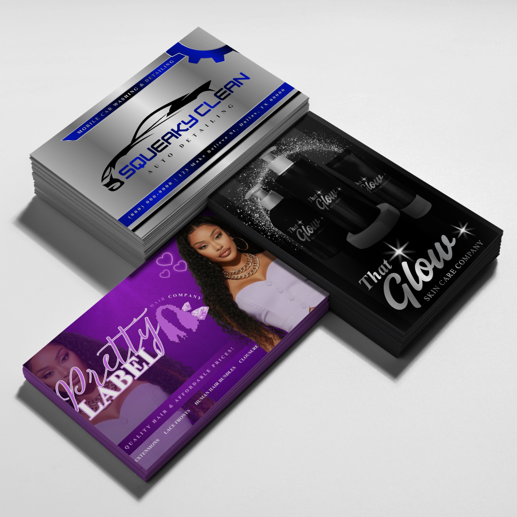 Custom Business Cards - Double Sided Glossy (Round Edge Option)
